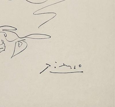Pablo Picasso - Femme assise, 1954 - Gravure signée dans la planche 2