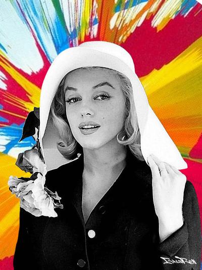 BRAIN ROY, Marylin au chapeau V, impression dibond, 2