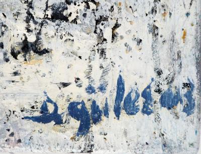 Dyap GULER - Visage masculin Art Brut  - Technique mixte sur toile 2