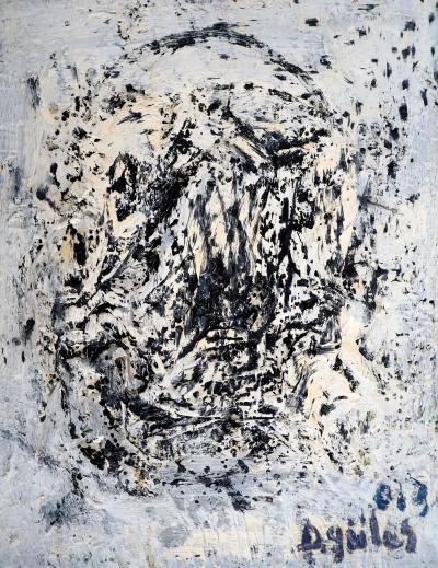 Dyap GULER - L’effroi  - Technique mixte sur toile 2