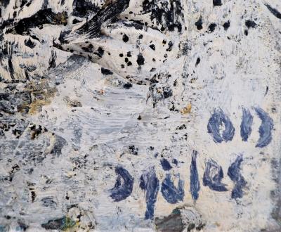 Dyap GULER - Profil d’homme fragmenté, abstraction - Technique mixte sur toile 2
