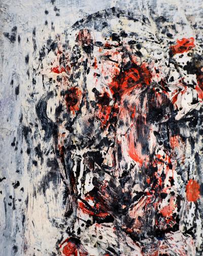 Dyap GULER - Homme ensanglanté  - Technique mixte sur toile 2
