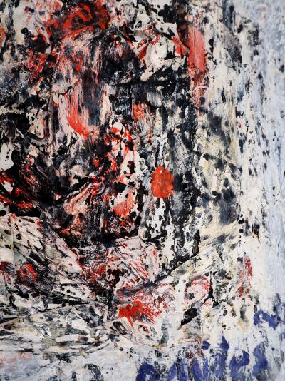 Dyap GULER - Homme ensanglanté  - Technique mixte sur toile 2