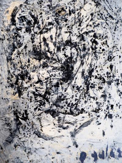 Dyap GULER - Tête de mort abstraite  - Technique mixte sur toile 2