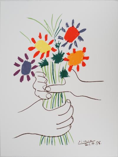 Pablo Picasso - Le bouquet de la Paix - Lithographie signée 2