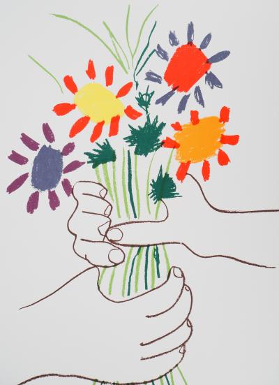 Pablo Picasso - Le bouquet de la Paix - Lithographie signée 2