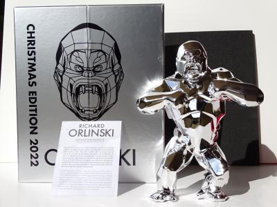 Richard Orlinski - Silver Kong, sculpture, 2022 2