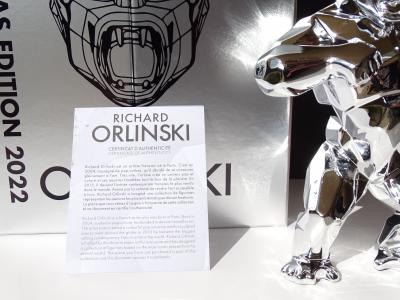 Richard Orlinski - Silver Kong, sculpture, 2022 2