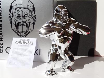 Richard Orlinski - Silver Kong, sculpture, 2022 2