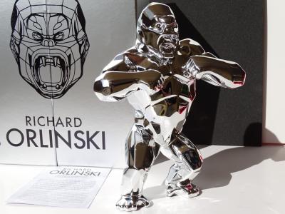 Richard Orlinski - Silver Kong, sculpture, 2022 2