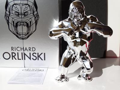Richard Orlinski - Silver Kong, sculpture, 2022 2