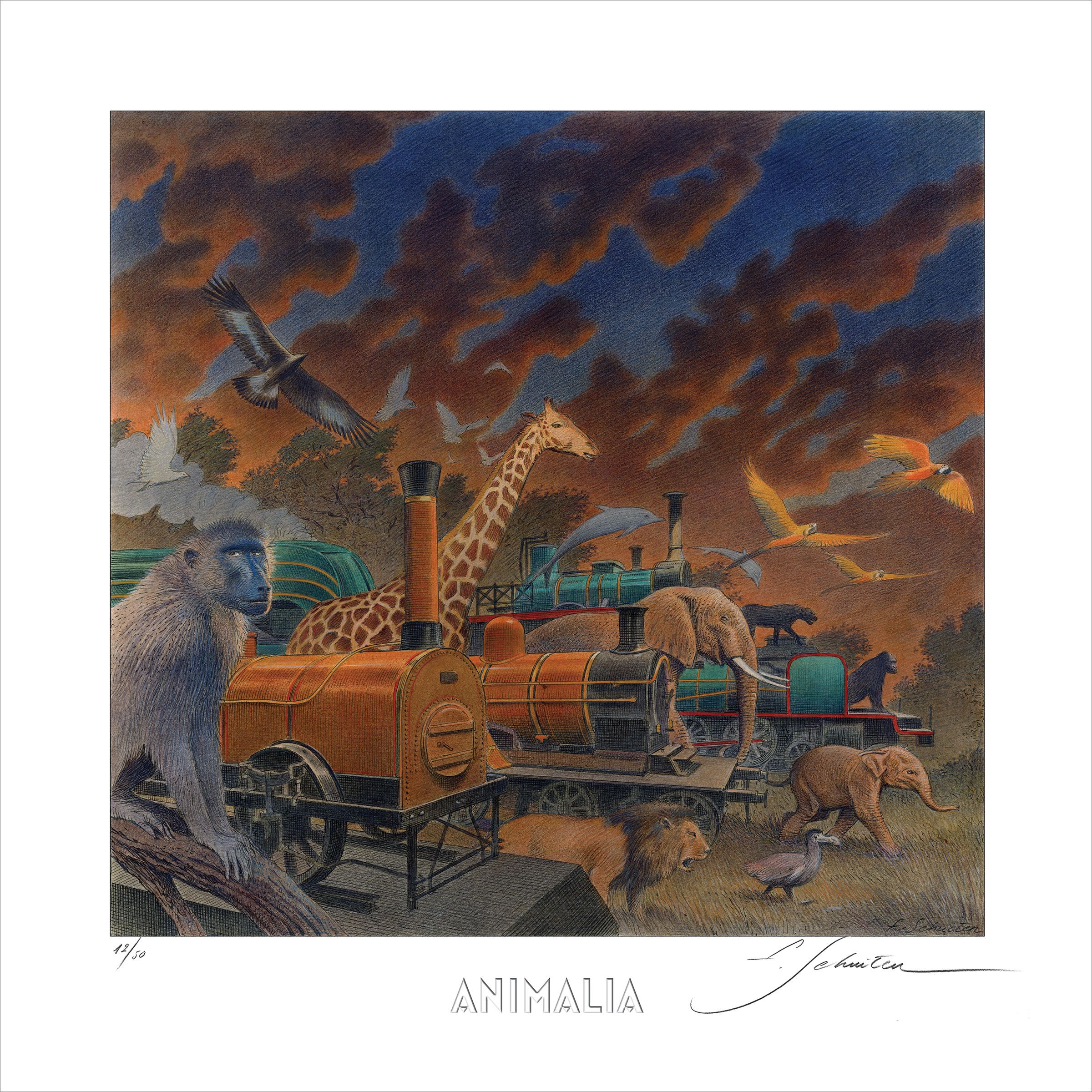 François SCHUITEN, ANIMALIA, 2023, Pigment ink - Comics