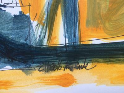 Michel SURET-CANALE - Nu au bas noir,,2016 - Gouache signée 2