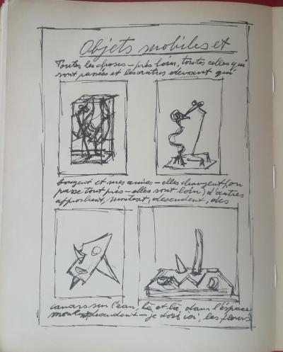 Alberto GIACOMETTI - Objets mobiles et muets, 1952, lithographie 2