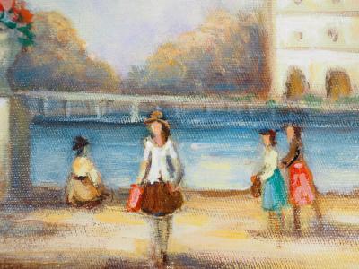 Michel PABOIS - Vue historique de Paris : le Luxembourg - Huile sur toile originale signée 2