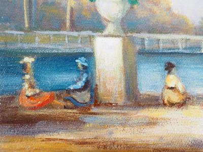 Michel PABOIS - Vue historique de Paris : le Luxembourg - Huile sur toile originale signée 2