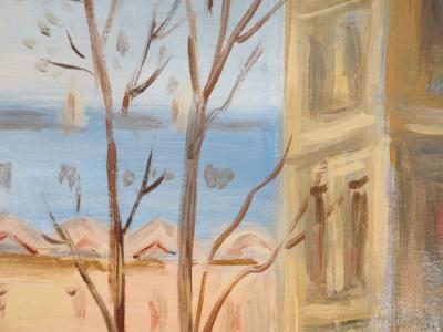 Michel PABOIS - Paris : place Furstemberg  - Huile sur toile originale signée 2