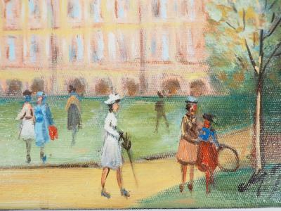 Michel PABOIS - Paris : Place des Vosges   - Huile sur toile originale signée 2