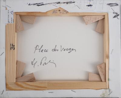 Michel PABOIS - Paris : Place des Vosges   - Huile sur toile originale signée 2