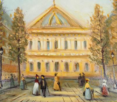 Michel PABOIS - Paris : l’Opéra Garnier  - Huile sur toile originale signée 2