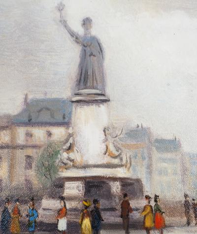 Michel PABOIS - Paris, Place de la République - Huile sur toile originale signée 2