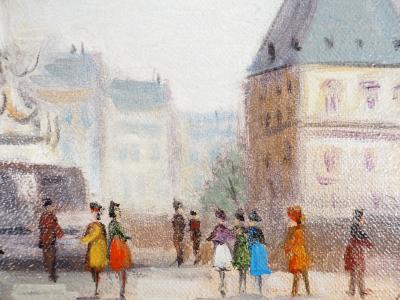 Michel PABOIS - Paris, Place de la République - Huile sur toile originale signée 2