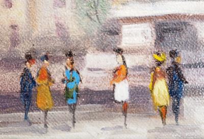 Michel PABOIS - Paris, Place de la République - Huile sur toile originale signée 2