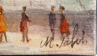 Michel PABOIS - Paris, Place de la République - Huile sur toile originale signée 2