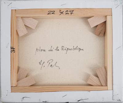 Michel PABOIS - Paris, Place de la République - Huile sur toile originale signée 2