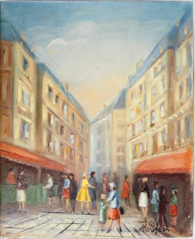 Michel PABOIS - Paris : Quartier Latin : rue Tournefort - Huile sur toile originale signée 2