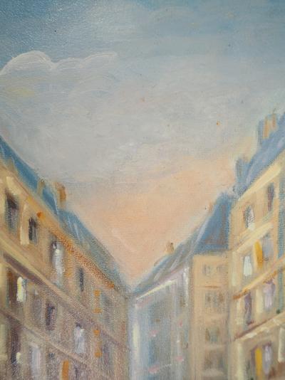 Michel PABOIS - Paris : Quartier Latin : rue Tournefort - Huile sur toile originale signée 2