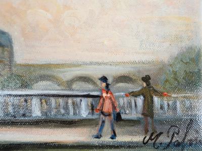 Michel PABOIS - Paris : pont vers la Conciergerie - Huile sur toile originale signée 2