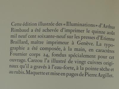 Arthur RIMBAUD - Les Illuminations, 1969 - Numéroté et signé par Carzou 2