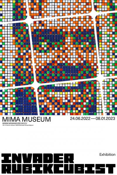 Space Invader (1969)- Rubikcubist Exhibition (Cube) Affiche d’exposition  MIMA 2