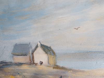 Michel PABOIS - Après-midi ensoleillée sur les plages de Bretagne - Huile sur toile originale signée 2