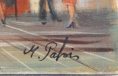 Michel PABOIS - Café de Paris  - Huile sur toile originale signée 2