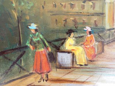 Michel PABOIS - Paris : l’institut de France qui mène vers la Seine  - Huile sur toile originale signée 2