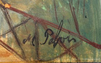 Michel PABOIS - Paris : l’institut de France qui mène vers la Seine  - Huile sur toile originale signée 2