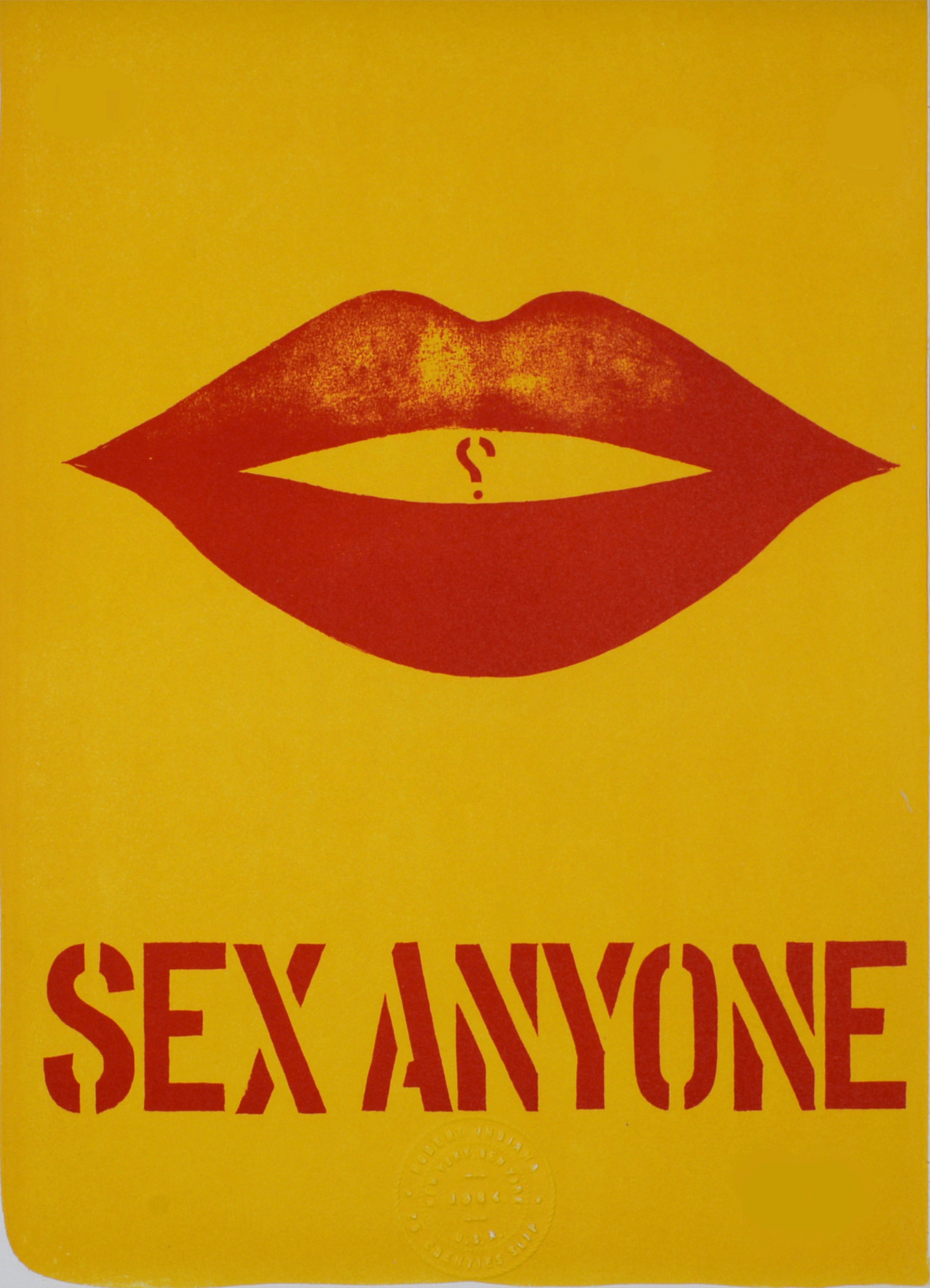 Robert INDIANA - Sex Anyone, 1964 - Original Stamp-signed lithograph - Post  War & Modern Art - Plazzart