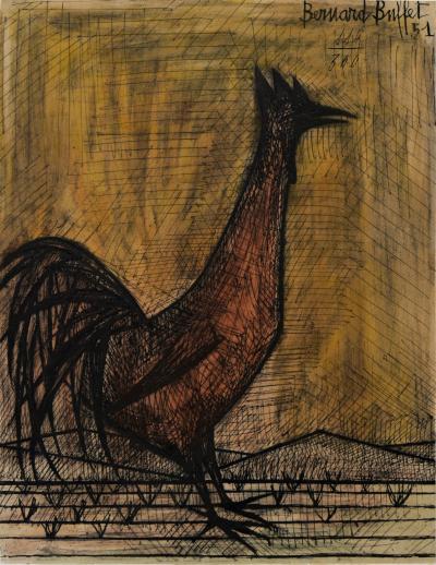 Bernard BUFFET - Coq, 1960 - Original lithograph (Hand-numbered!) 2