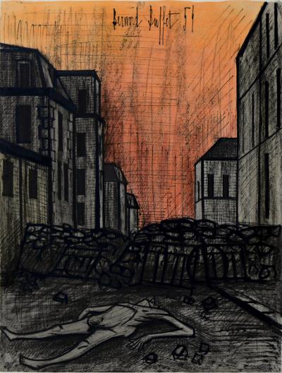 Bernard BUFFET - Horreur de la guerre, 1960 - Lithographie originale, Numérotée 2