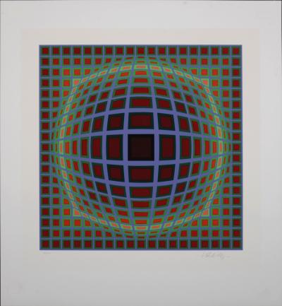 Victor VASARELY - Titan B, 1985 - Original silkscreen (Hand-signed !) 2