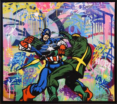 Fat - Capitaine America -Acrylique sur toile 2