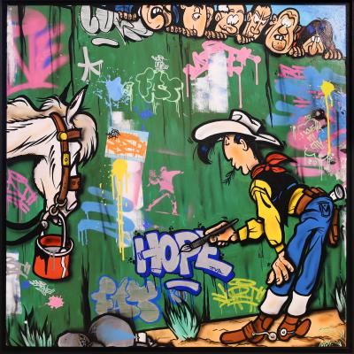 Fat - Lucky Luke Graffiti - Acrylique sur toile 2