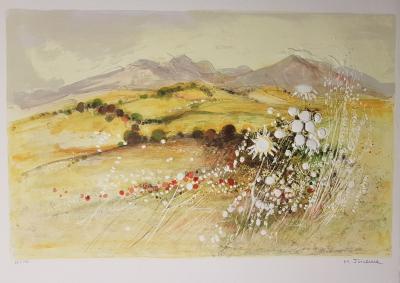 Michel JOUENNE - paysage- Lithographie originale signée au crayon 2