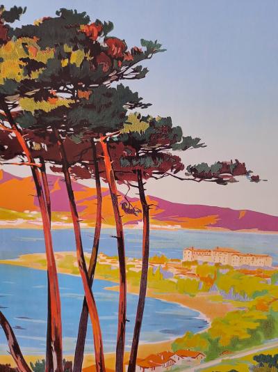 E. Paul Champseix (1890-1983) - La plage d’Hendaye - Affiche 2