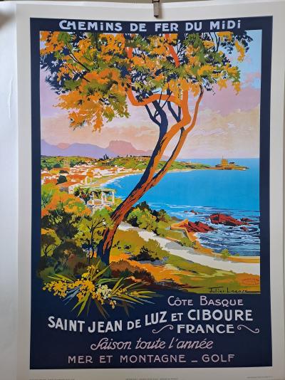 Julien Lacaze (1886-1971) - Saint-Jean de Luz et Ciboure - Affiche 2