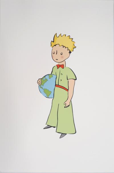 Antoine DE SAINT-EXUPÉRY (d’après) - Le Petit Prince et son globe, 2022 - lithographie