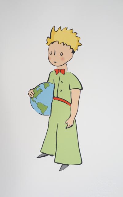 Antoine DE SAINT-EXUPERY : Le Petit Prince et la Terre - Lithographie 2