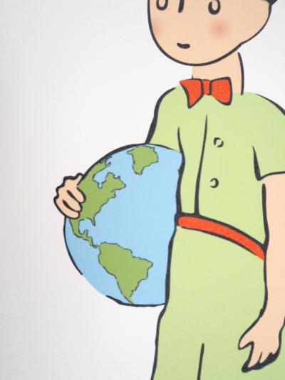 Antoine DE SAINT-EXUPERY : Le Petit Prince et la Terre - Lithographie 2